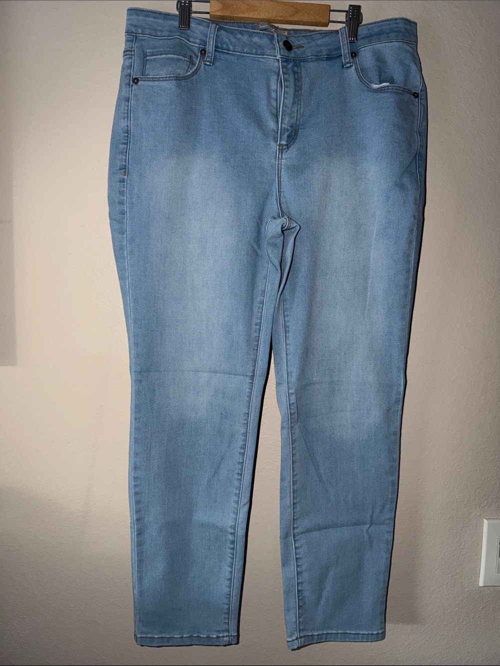 Woman Within Light Blue Skinny Jeans - Stretch Slim Fit